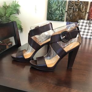 Brown Nine West heels, sandals. 8.5 new